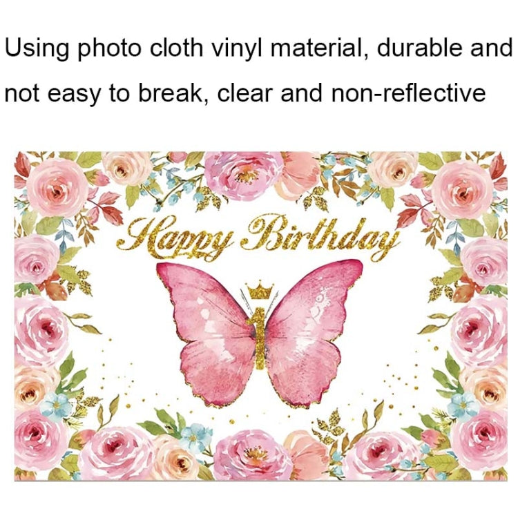 1.5m x 1m Butterfly Pattern Photography Backdrop Birthday Party Decoration Background Cloth(MDU02003) - Camera Accessories by buy2fix | Online Shopping UK | buy2fix