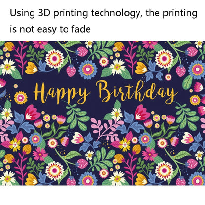 1.5m x 1m Flower Series Happy Birthday Party Photography Background Cloth(MSD00694) - Camera Accessories by buy2fix | Online Shopping UK | buy2fix