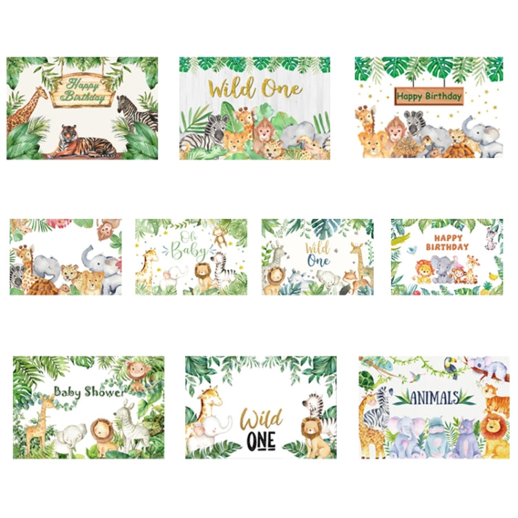 MDT10056 1.5m x 1m Animal Forest Cartoon Birthday Party Banquet Decoration Photo Background Cloth - Camera Accessories by buy2fix | Online Shopping UK | buy2fix