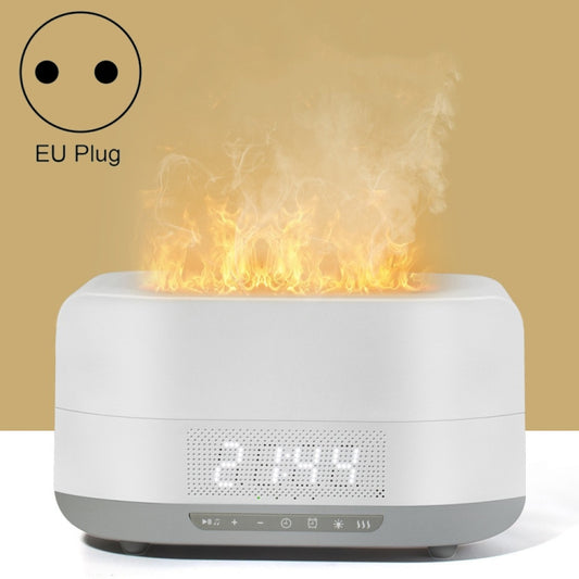 400ml Simulation Flame Humidifier Home Essential Oil Aromatherapy Machine, Color: White B Clock(EU Plug) - Home & Garden by buy2fix | Online Shopping UK | buy2fix