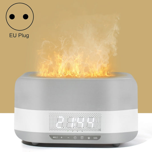 400ml Simulation Flame Humidifier Home Essential Oil Aromatherapy Machine, Color: Gray B Clock(EU Plug) - Home & Garden by buy2fix | Online Shopping UK | buy2fix