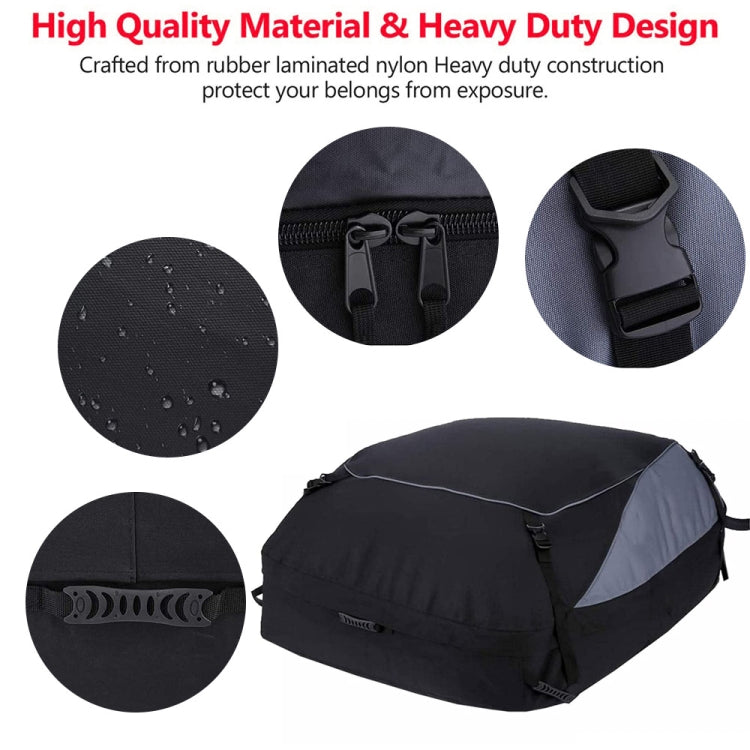 600D Oxford Cloth Car Luggage Bag Outdoor SUV Foldable Roof Bag, Size: M: 130 × 100 × 45cm(Black+Gray) - In Car by buy2fix | Online Shopping UK | buy2fix