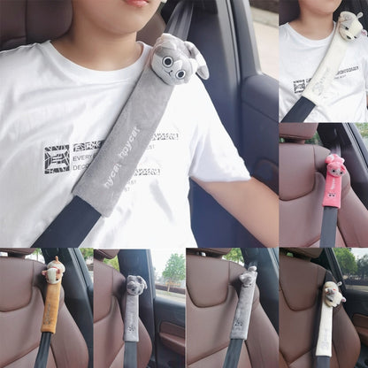 002 Cute Cartoon Thicked Seat Belt Anti-Strangled Protective Cushion, Length: 30.5cm (Brown Dog) - In Car by buy2fix | Online Shopping UK | buy2fix