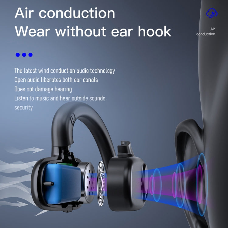 Bone Conduction Concepts Digital Display Stereo Bluetooth Earphones, Style: Single Ear(Black) - Bluetooth Earphone by buy2fix | Online Shopping UK | buy2fix