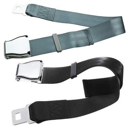 Two Point Aircraft Buckle Adjustable Seat Belt Extended Band(Gray) - In Car by buy2fix | Online Shopping UK | buy2fix