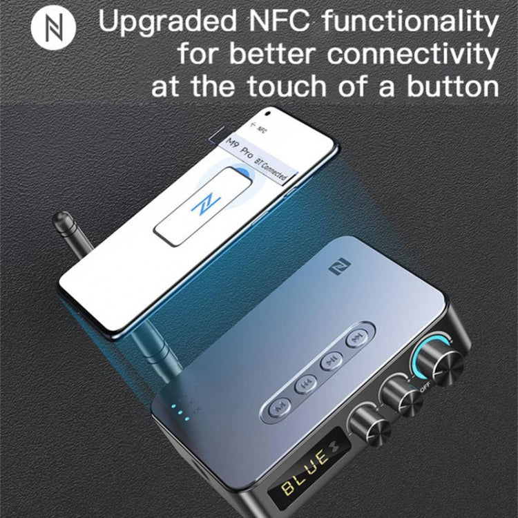 M9 Pro 5.1 Bluetooth Receiver Launcher FM Radio 4 In 1 NFC Audio Adapter - Audio Receiver Transmitter by buy2fix | Online Shopping UK | buy2fix