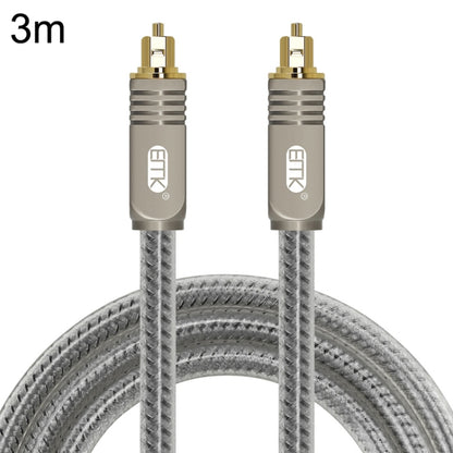 EMK YL/B Audio Digital Optical Fiber Cable Square To Square Audio Connection Cable, Length: 3m(Transparent Gray) - Audio Optical Cables by EMK | Online Shopping UK | buy2fix