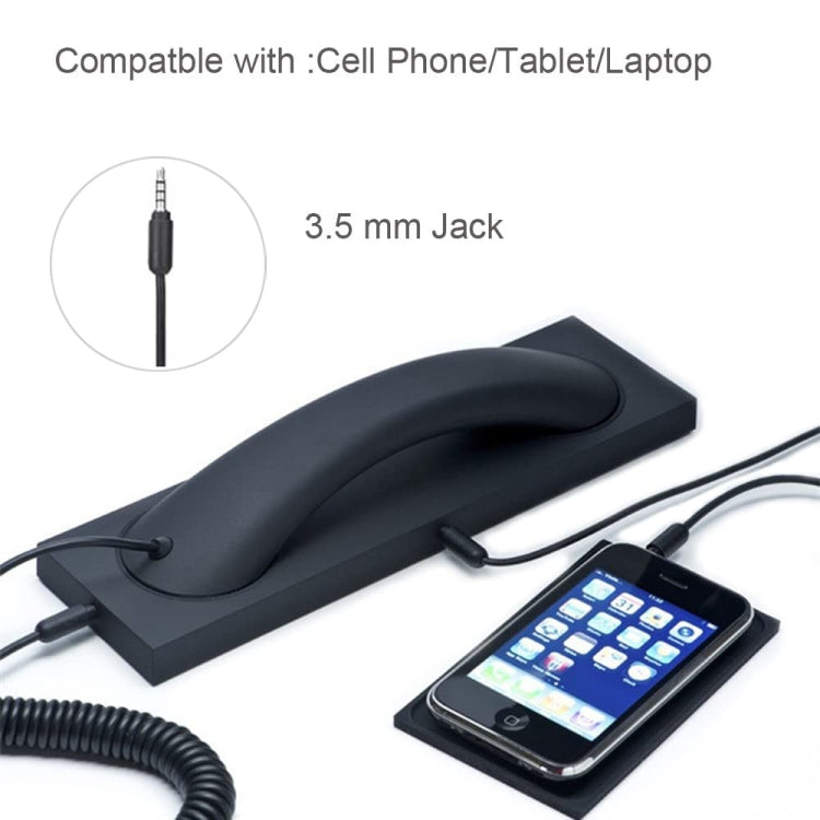 3.5mm Universal Office Mobile Phone Retro External Headset Mobile Phone Handset(Black) - Normal Style Earphone by buy2fix | Online Shopping UK | buy2fix