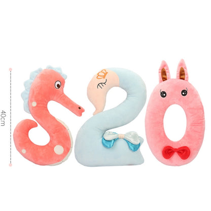 40cm Number Plush Doll Toys Soft Pillow For Kids Children(Number 0) - Soft Toys by buy2fix | Online Shopping UK | buy2fix