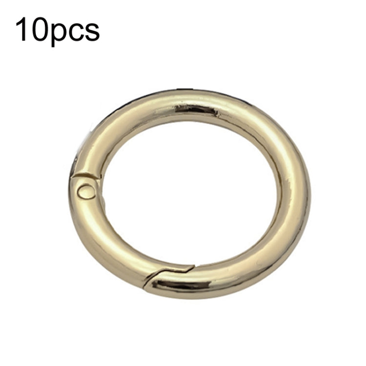 20pcs Zinc Alloy Spring Ring Metal Open Bag Webbing Keychain, Specification: Inch 2 Light Gold - In Car by buy2fix | Online Shopping UK | buy2fix