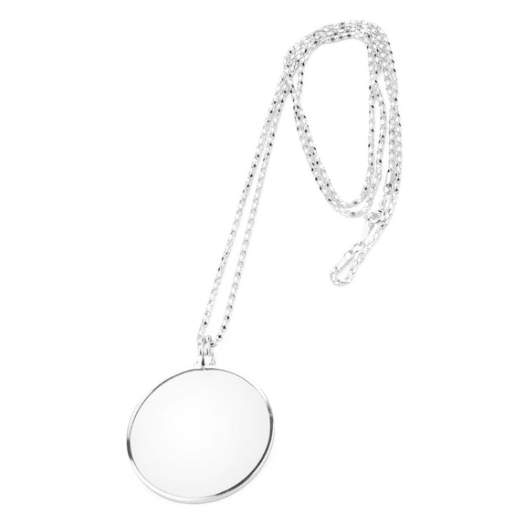 Metal Chain Round Expansion Mirror Glass Lens Necklace Magnifier(Silver) - Consumer Electronics by buy2fix | Online Shopping UK | buy2fix