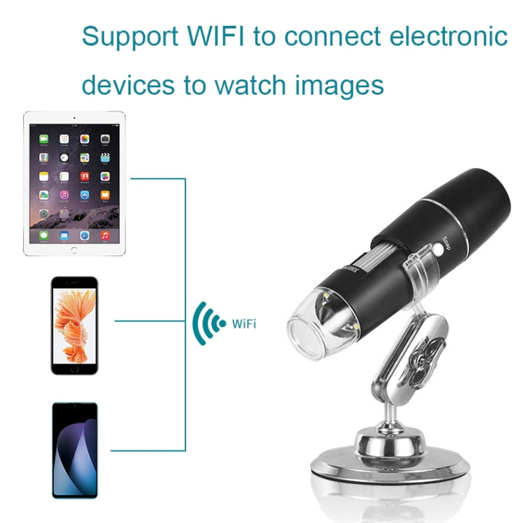 50X-1000X Wireless WIFI Connection LED Light Portable Digital Microscope, Specification: W05-B - Digital Microscope by buy2fix | Online Shopping UK | buy2fix