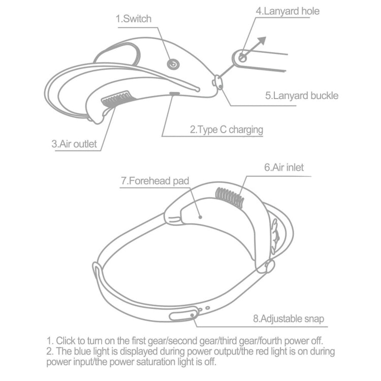 Cute Pet Bladeless Fan Hat USB Rechargeable Adjustable Speed Summer Sun Protection Sunshade Fan(Sun Lion) - Consumer Electronics by buy2fix | Online Shopping UK | buy2fix