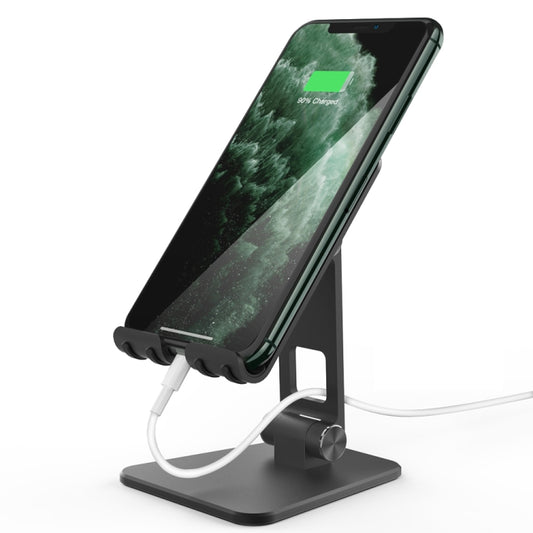 AhaStyle ST01 Double Swivel Aluminum Alloy Convenient Phone Charging Stand Base(Black) - Desktop Holder by AhaStyle | Online Shopping UK | buy2fix