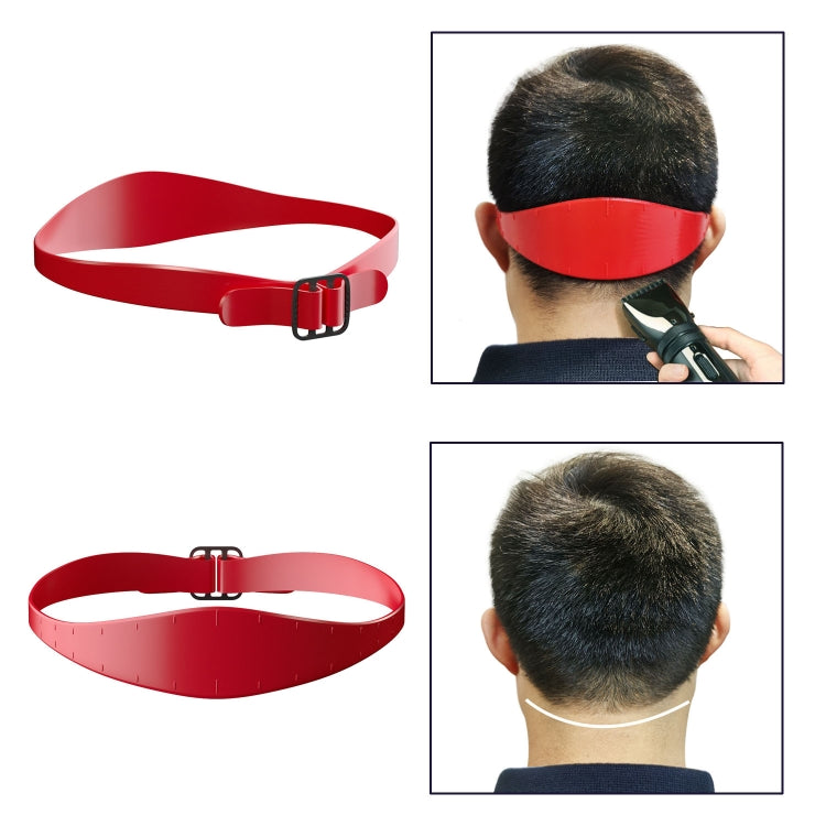 GO042 Adjustable Haircut Trimmer Ruler Neck Hair Trimmer Strap Shaving Styling Template(Red) - Hair Trimmer by buy2fix | Online Shopping UK | buy2fix