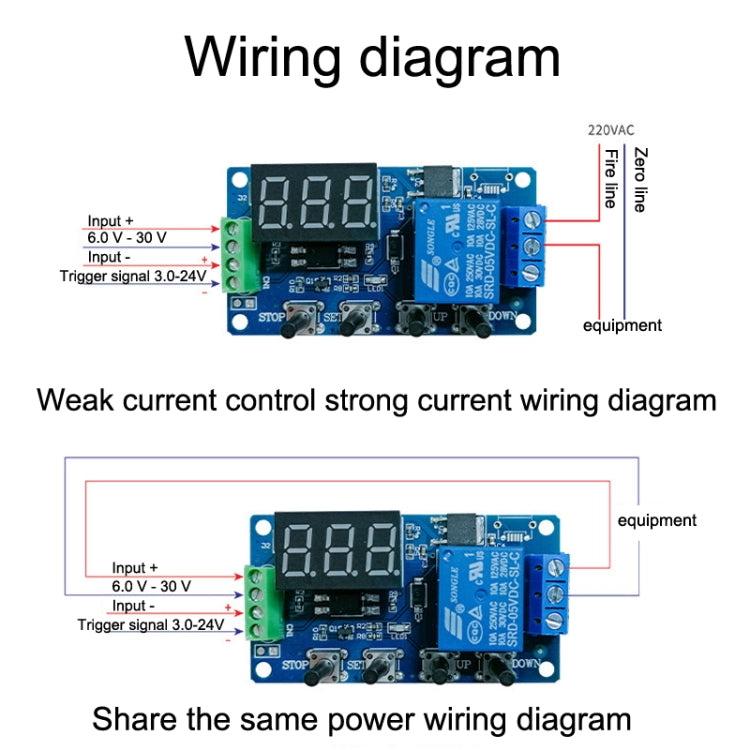 Deek-Robot DDC-431 Timer Delay Relay Switch Digital LED Display Delay Controller - Relay Module by buy2fix | Online Shopping UK | buy2fix