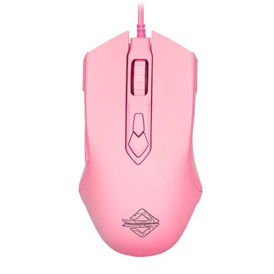 Ajazz AJ52 7 Keys Macro Programming Game USB RGB Wired Computer LOL/CF Mouse(Pink) - Wired Mice by Ajazz | Online Shopping UK | buy2fix