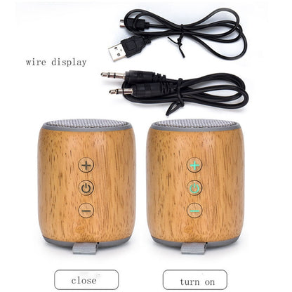 BT811 Mini Wooden Wireless Bluetooth Speaker Support TF Card & 3.5mm AUX(Black) - Mini Speaker by buy2fix | Online Shopping UK | buy2fix