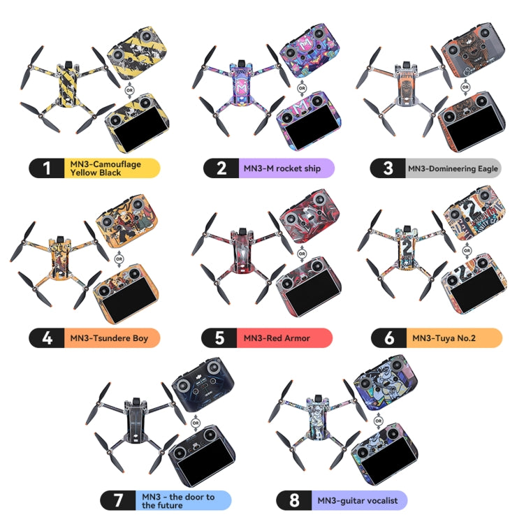 For DJI Mini 3 Pro Remote Control Body Sticker ,Spec: RC-N1 Without Screen(Domineering Eagle) - Stickers by RCSTQ | Online Shopping UK | buy2fix