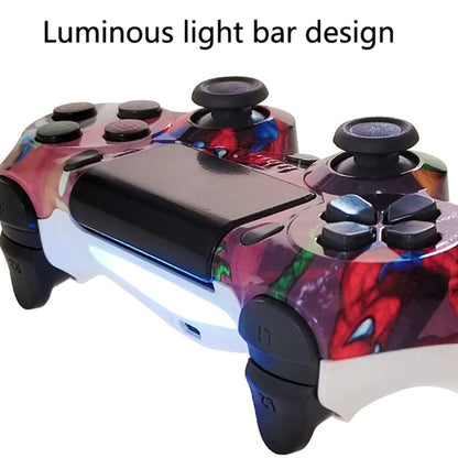 For PS4 Wireless Bluetooth Game Controller With Light Strip Dual Vibration Game Handle(Flame) - Gamepads by buy2fix | Online Shopping UK | buy2fix