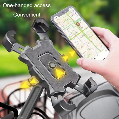 Electric Bike Motorcycle Bicycle Riding Shockproof Navigation Bracket, Color: Blue For Handlebar - Holders by buy2fix | Online Shopping UK | buy2fix