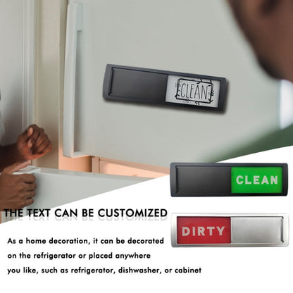 Dishwasher Magnet Clean Dirty Sign Double-Sided Refrigerator Magnet(Silver White Coffee Horizontal Wood Grain) - Dish Washers & Accessories by buy2fix | Online Shopping UK | buy2fix