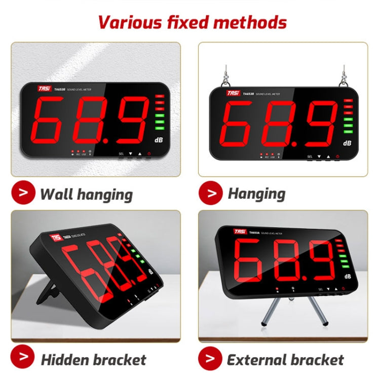 TASI TA654A Large Screen Wall-Mounted Noise Meter Decibel Detector - Light & Sound Meter by TASI | Online Shopping UK | buy2fix