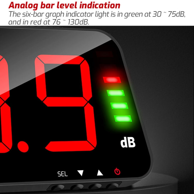 TASI TA654A Large Screen Wall-Mounted Noise Meter Decibel Detector - Light & Sound Meter by TASI | Online Shopping UK | buy2fix