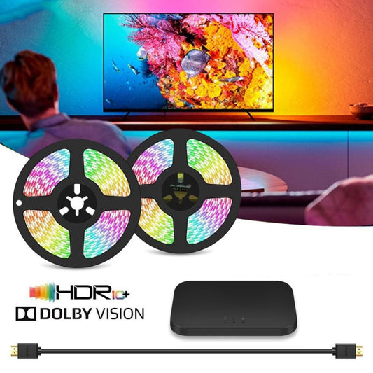 HDMI 2.0-PRO Smart Ambient TV Led Backlight Led Strip Lights Kit Work With TUYA APP Alexa Voice Google Assistant 2 x 4m(US Plug) - Casing Waterproof Light by buy2fix | Online Shopping UK | buy2fix