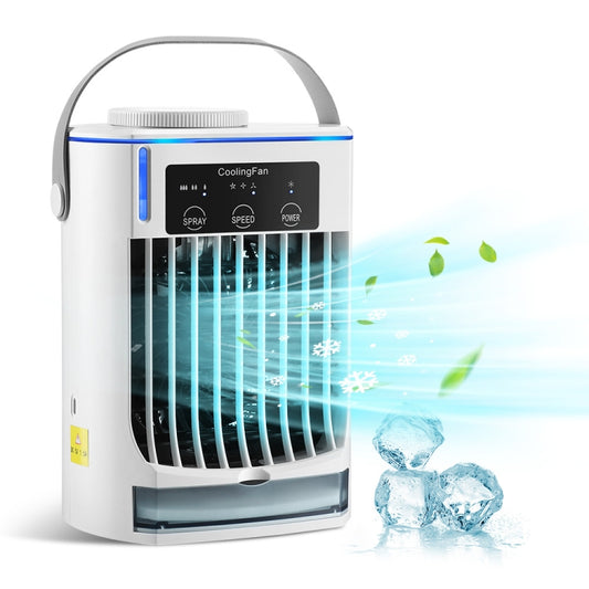 CF008 Mini Household Humidification Spray Air Cooler USB Plug-in Portable Air Conditioner Fan(White) - Electric Fans by buy2fix | Online Shopping UK | buy2fix
