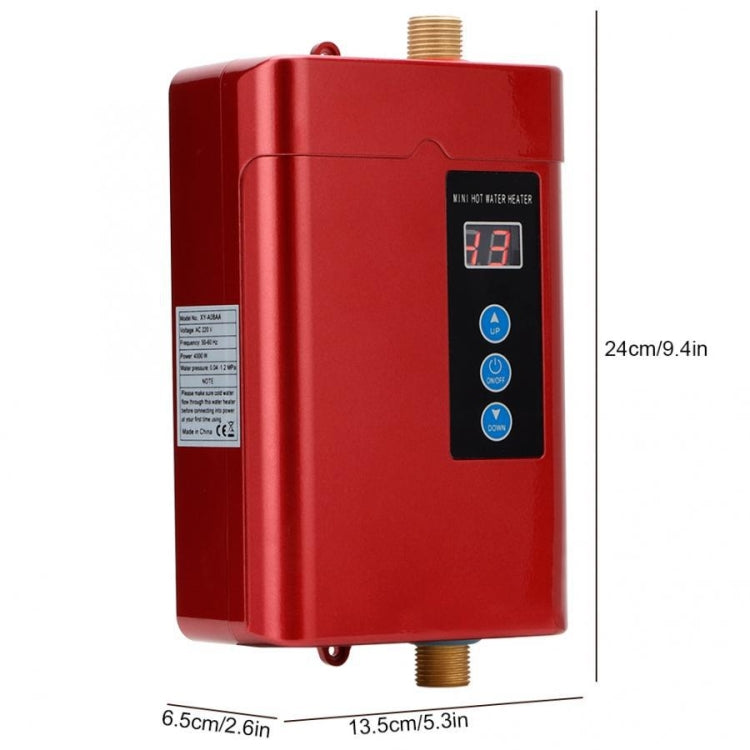 EU Plug 4000W Electric Water Heater With Remote Control Adjustable Temperate(Red) - Water Heaters & Parts by buy2fix | Online Shopping UK | buy2fix