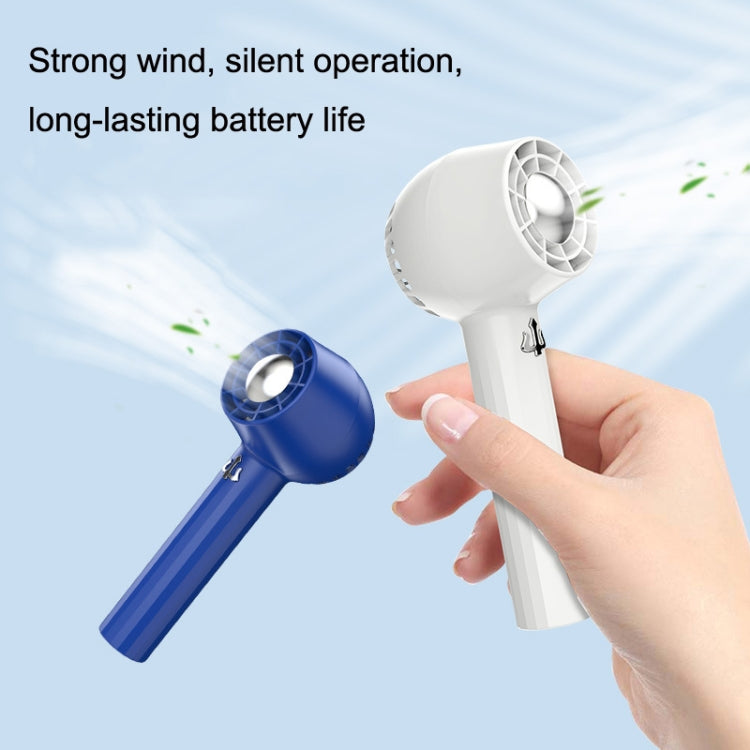 USB Mini Handheld Fan Mute Desktop Portable Outdoor Turbo Fan(Bright Moon White) - Electric Fans by buy2fix | Online Shopping UK | buy2fix