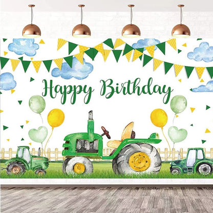 180x110cm  Farm Tractor Photography Backdrop Cloth Birthday Party Decoration Supplies -  by buy2fix | Online Shopping UK | buy2fix