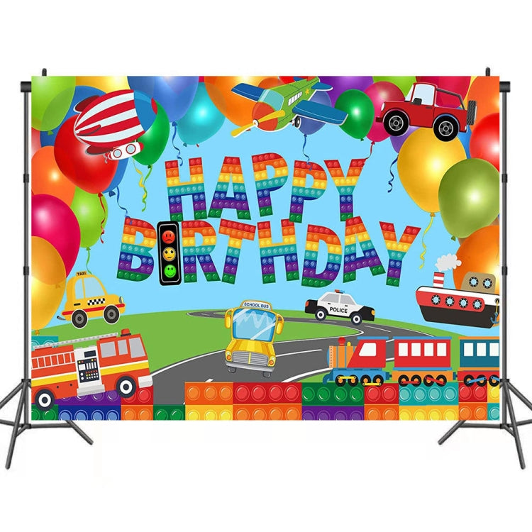 210x150cm Train Fire Truck Party Background Cloth -  by buy2fix | Online Shopping UK | buy2fix