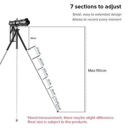 APEXEL APL-JJ09 Mobile Selfie Live Streaming Portable Stretch Telephoto Tripod(Black) - Stand by APEXEL | Online Shopping UK | buy2fix