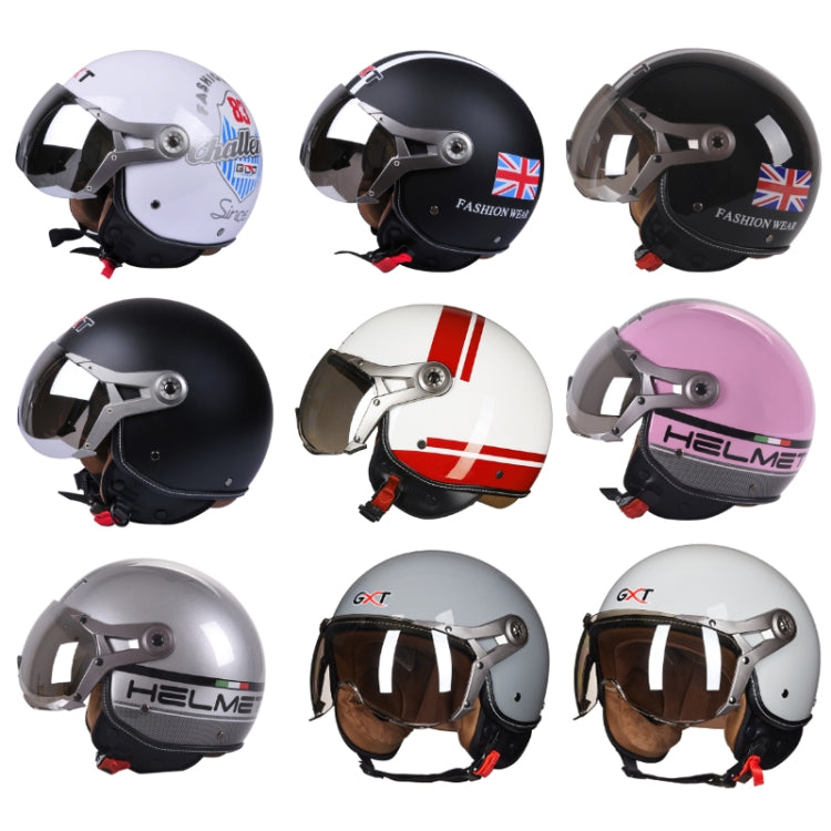 GXT Electric Vehicle Half Cover Helmet Four Seasons Retro Helmet, Size: L(Cold Gray) - Helmets by GXT | Online Shopping UK | buy2fix