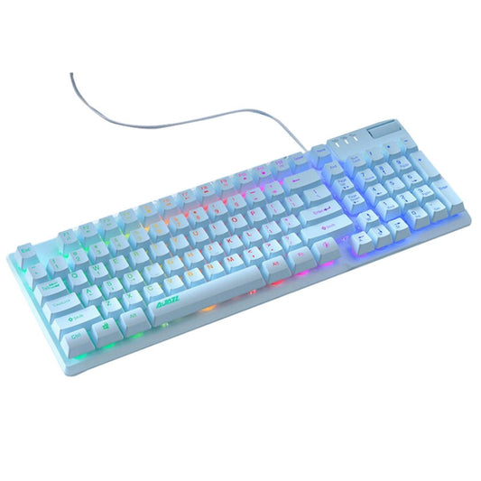 Ajazz AF981 96 Keys Office Gaming Illuminated Wired Keyboard, Cable Length: 1.6m(Blue) - Wired Keyboard by Ajazz | Online Shopping UK | buy2fix