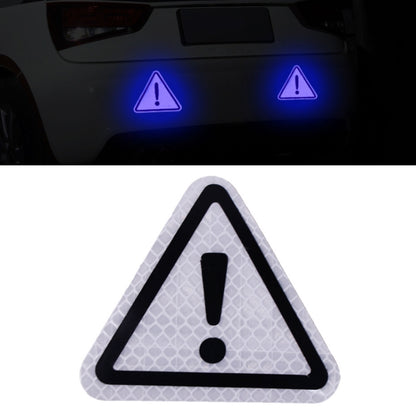 10pcs Car Tail Triangle Reflective Stickers Safety Warning Danger Signs Car Stickers(Silver) - Warning Sticker by buy2fix | Online Shopping UK | buy2fix