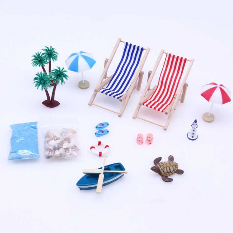 A Style Mini Beach Set Miniature Model Ornament Summer Ocean Simulation Scene Photo Decoration Props -  by buy2fix | Online Shopping UK | buy2fix