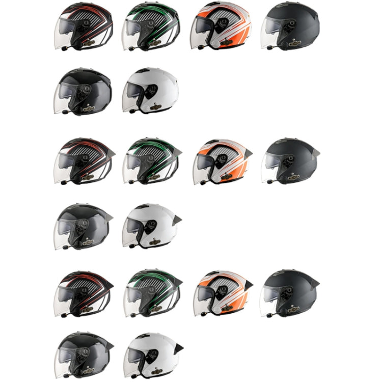 KUQIBAO Motorcycle Smart Bluetooth Sun Protection Double Lens Safety Helmet, Size: L(White Phantom Fiber+Gray Tail) - Helmets by KUQIBAO | Online Shopping UK | buy2fix