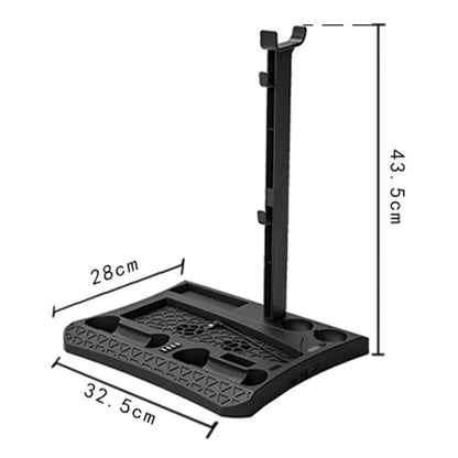 iplay HBP-270 For Sony PS5 Multifunctional Host Heat Dissipation Charging Base with Storage Rack(Black) - Charger & Power by iplay | Online Shopping UK | buy2fix