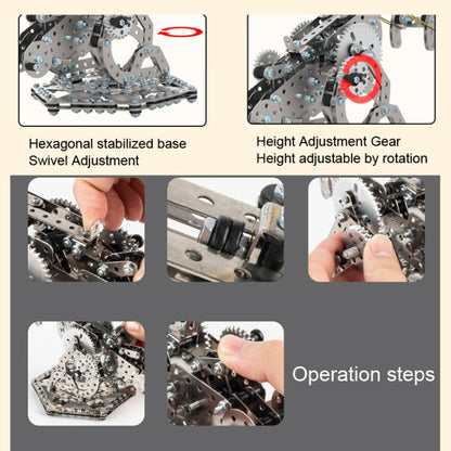 820pcs Dragon Crossbow Puzzle Toys Intelligence Hand Assembly Mechanical Gear Transmission Building Blocks High Difficulty Metal Model - Building Blocks by buy2fix | Online Shopping UK | buy2fix