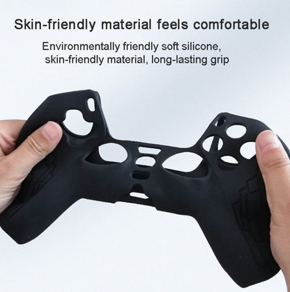 For PS5 Gamepad Silicone Case Non-slip Texture Thickened Protective Cover(Red) - Cases by buy2fix | Online Shopping UK | buy2fix