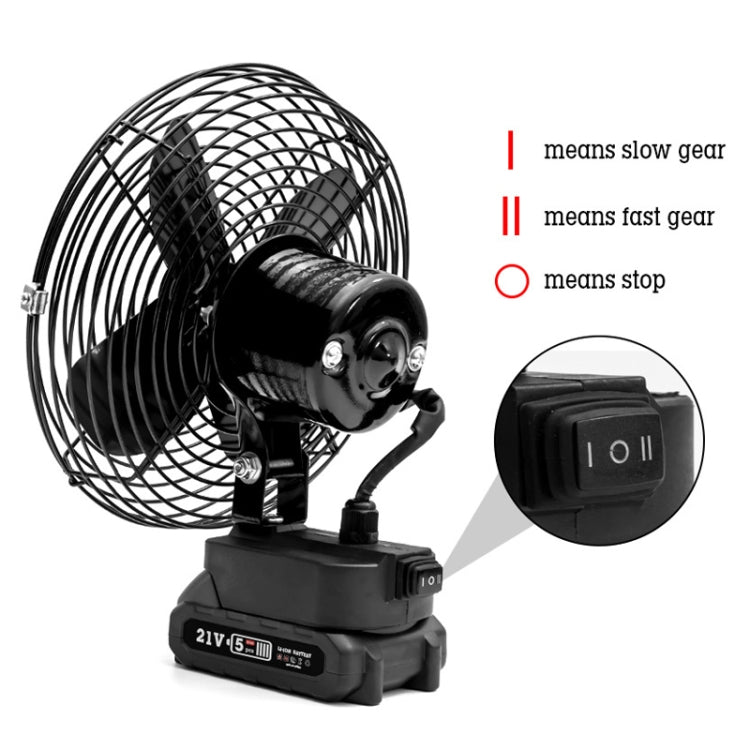 HILDA Portable Powerful Fan Outdoor Hair Dryer, With US Plug Adaptor, Style: 6 inch With 1 Battery(1500mAh) - Electric Fans by HILDA | Online Shopping UK | buy2fix