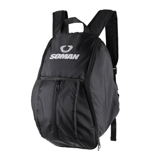 SOMAN Cycling Backpack Waterproof Motorcycle Helmet Bag(Black) - Bags & Luggages by SOMAN | Online Shopping UK | buy2fix