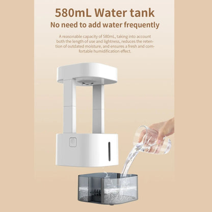 580ml Anti-gravity Humidifier Water Droplet Backflow Atomizer Aromatherapy Machine(White Light) - Air Purifiers & Accessories by buy2fix | Online Shopping UK | buy2fix