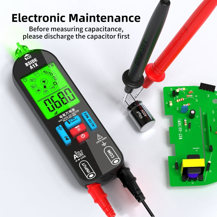 BSIDE A1X Charging Model Mini Digital Electric Pen Intelligent Automatic Merit Multimeter, Specification: Standard - Digital Multimeter by BSIDE | Online Shopping UK | buy2fix