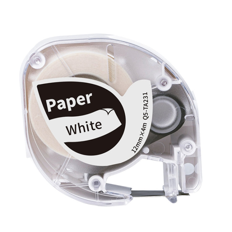 For Phomemo P12 / P12 Pro 12mm x 4m Consumables Label Ribbon, Style: Black Word On White Thermal Paper - Printer Accessories by buy2fix | Online Shopping UK | buy2fix
