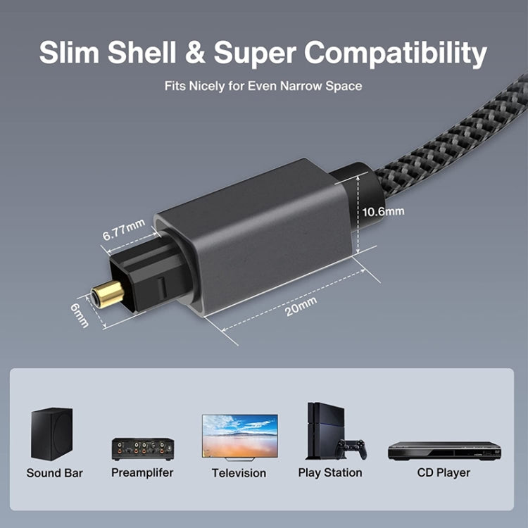 5m Digital Optical Audio Output/Input Cable Compatible With SPDIF5.1/7.1 OD5.0MM(Black) - Audio Optical Cables by buy2fix | Online Shopping UK | buy2fix