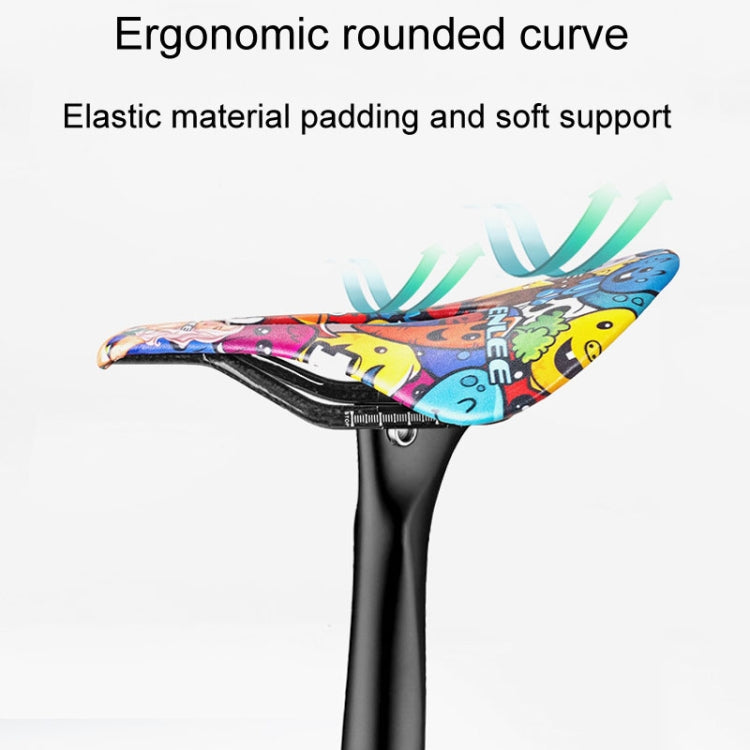 ENLEE E-ZD412 Bicycle Carbon Fiber Cushion Outdoor Riding Mountain Bike Saddle, Style: Skull - Bicycle Saddle by ENLEE | Online Shopping UK | buy2fix